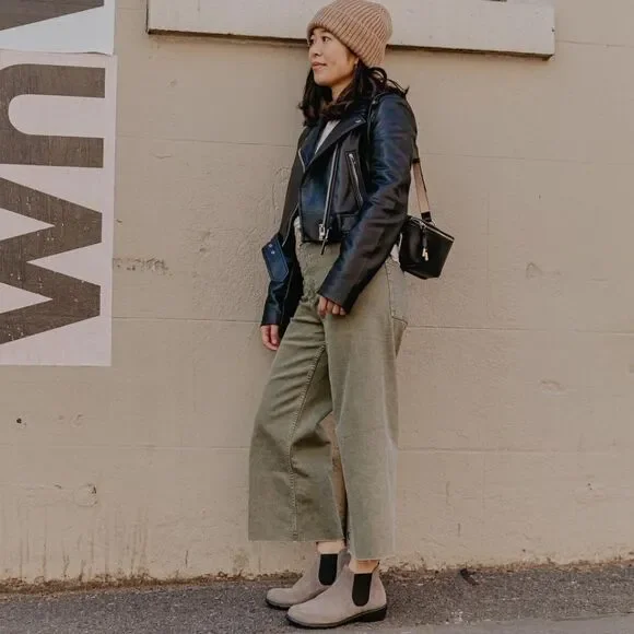 BLUNDSTONE 1974 Stone nubuck ankle womens chelsea boot US size 8.5 - Picture 13 of 16